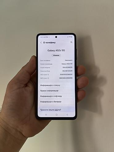 tableti polovni: Samsung A52s crni dual sim sim free sa 6/128 gb memorije. Dobro očuvan — 5