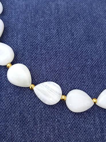 mesecev kamen gde kupiti: Ogrlica od Mlečnog Kvarca (Milky Quartz) - Prirodni mlečni kvarc — 2