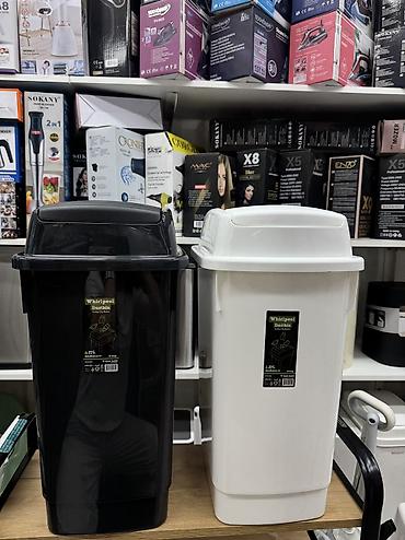 Чарбалык товарлар: Пластиковые мусорные ведра Whirlpool Dustbin с крышкой-«махой» (swing) — 3