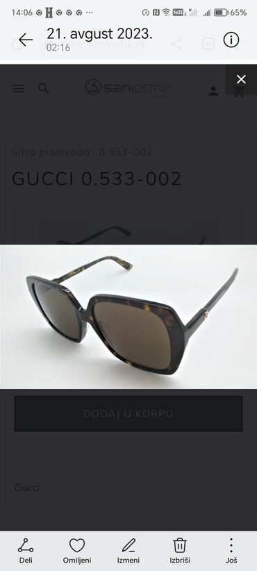 mantil s: Sunglasses, Gucci, color - Brown