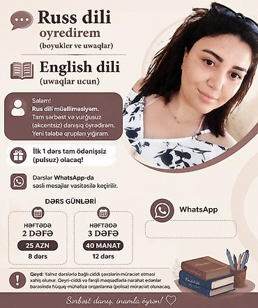 onlayn rus dili kursu: Xarici dil kursu, Rus dili, Böyüklər üçün, Danışıq klubu — 1