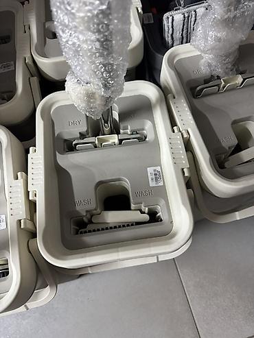 Плоская швабра с ведром для мытья пола с двойной камерой Wash/Dry -