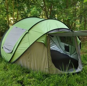 Палатки: Автоматическая палатка-автомат зеленого цвета на 4-6 человек, для — 6
