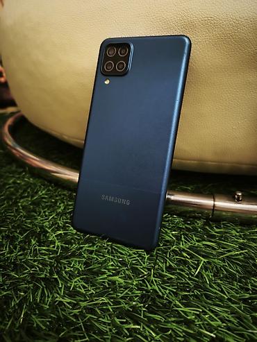 Мобильные телефоны и аксессуары: Samsung Galaxy A12, 32 ГБ, цвет - Голубой, Отпечаток пальца — 4