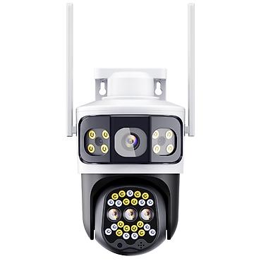 3 ekran görünüşü olan 2 linzli wifi PTZ kamera. Okam pro proqramı ilə