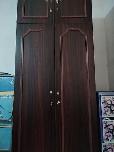 taxta paltar sancağı: İkiqapılı geyim dolabı - Material: MDF/laminat tipli ağac teksturası — 1