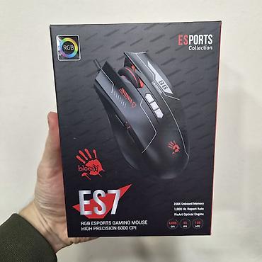 Мышка игровая A4tech bloody ES7 USB RGB 6000dpi 256kb memory 15g 45ips
