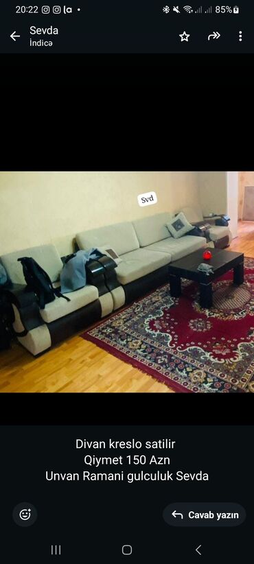 gülçülük: Divan, 2 kreslo