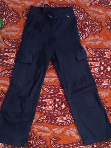 брюки клещ: Джинсы и брюки, цвет - Черный, Б/у