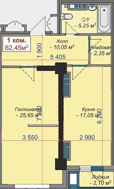 janna: 1 комната, 62 м² — 4