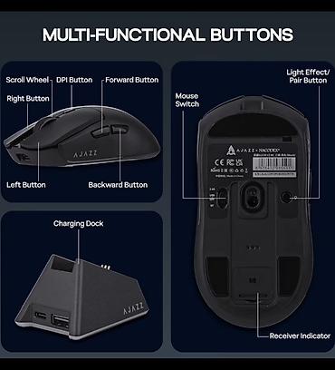 komputer i9: AJAZZ AJ139 V2 MC – şarj bazası ilə simsiz oyun siçanı Xüsusiyyətlər — 4