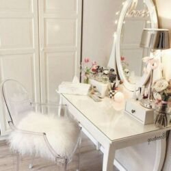 Туалетные столики: Туалетный столик, С зеркалом, цвет - Белый, МДФ — 13