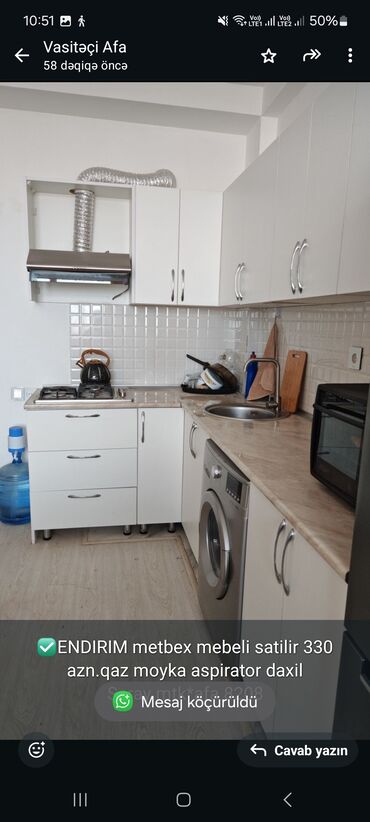 metbext masa: ✅ENDIRIM metbex mebeli satilir 330 azn.qaz moyka aspirator daxil Saray