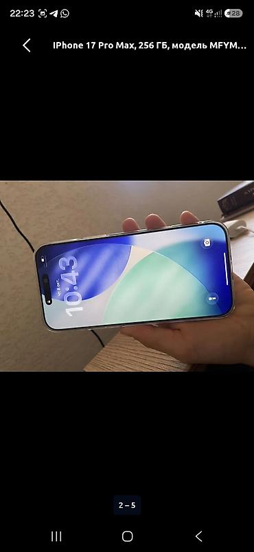 macbook pro 2019: IPhone 17 Pro Max, 256 ГБ (на экране «Об этом устройстве»: модель — 4