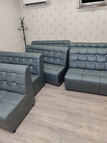 новая мебель: Прямой диван, цвет - Синий, Новый