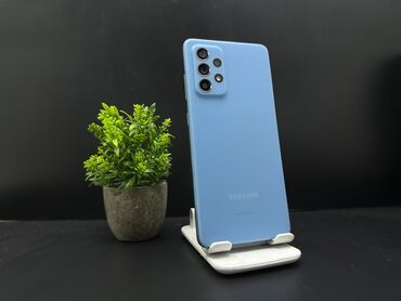 клей для телефона: Samsung Galaxy A52 5G, Б/у, 256 ГБ, цвет - Голубой, 2 SIM