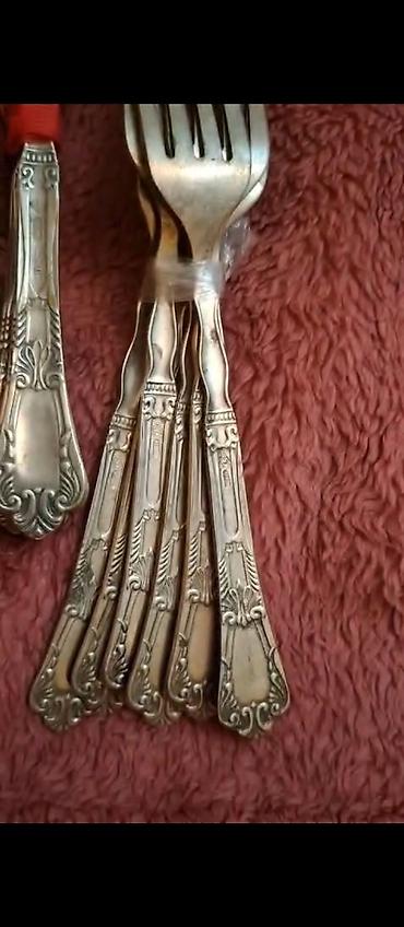 spirtli karton: Qədimi naxışlı stol cihazları dəsti - Material: Gümüşü tonlu metal — 3
