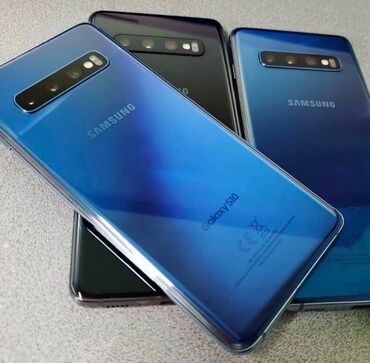 samsung d820: Samsung Galaxy S10, 128 GB, rəng - Göy, Qırıq, Barmaq izi, Face ID