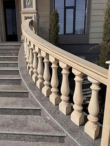 Фасадные плиты Сары-Таш (Травертин): Балюсины и декоративные элементы фасада из искусственного камня - — 5