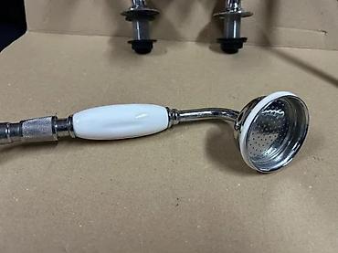 Slavine: Britanski „telephone style” set za kadu – slavina sa ručnom tuš — 14