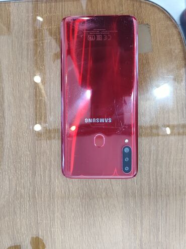 Samsung: Samsung Galaxy A20s, 64 GB, rəng - Qırmızı, Sensor, Barmaq izi, İki sim kartlı