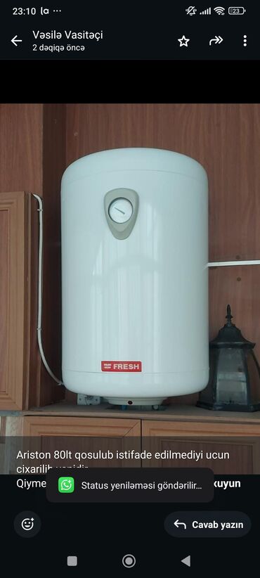газовые котлы в оше: Ariston 80 l, Yeni, Kredit yoxdur, Ünvandan götürmə