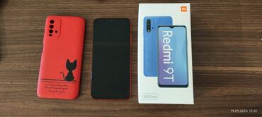 Poco: Redmi 9T, 64 ГБ, цвет - Оранжевый, Сенсорный, Отпечаток пальца, Две SIM карты