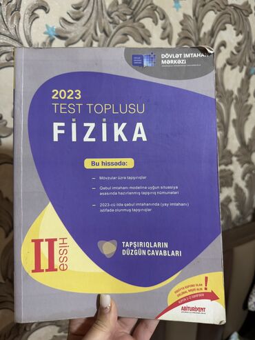 Testlər: Fizika Testlər 11-ci sinif, DİM, 2-ci hissə, 2024 il