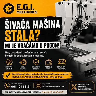 Krojačice: E.G.I. Mechanics – profesionalan servis i popravka šivaćih mašina - — 1
