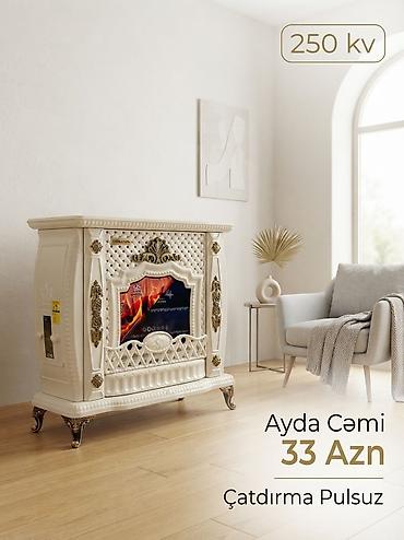 Все для дома и сада: Klassik dizaynlı elektrikli dekorativ soba/kamin - Güc: 250 kvt — 1