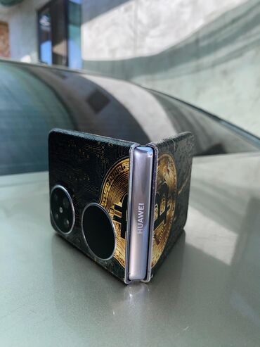телефон переводчик: Huawei Pocket 2, Колдонулган, 256 ГБ, түсү - Кара, 2 SIM