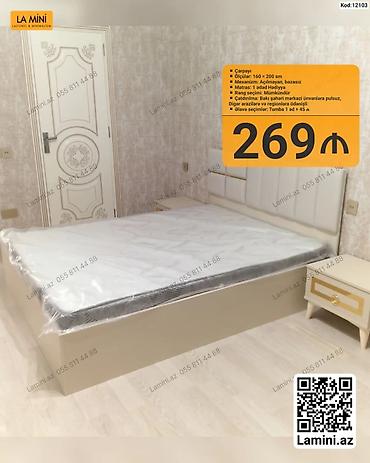 Ev üçün mebel: Çarpayı – La Mini (Kod: 12103) - Ölçü: 160 × 200 sm - Tip: Mezansın – — 1