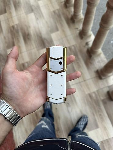 telefon ucun qulaqciqlar: Vertu rəng - Ağ, Düyməli — 1