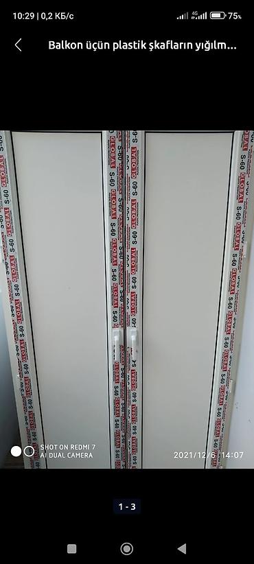 Digər mebel: Plastik şkafıların sifarişi Ağ rəngdə 1 kvadratı 90 azn Rəngli 1 — 1