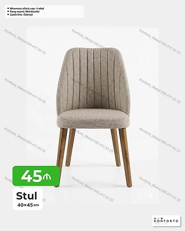 - Məhsul: Stul - Ölçü: 40×45 sm - Dizayn: Yumşaq, dik tikiş detallı lalafo.az -da - Məhsul: Stul - Ölçü: 40×45 sm - Dizayn: Yumşaq, dik tikiş detallı