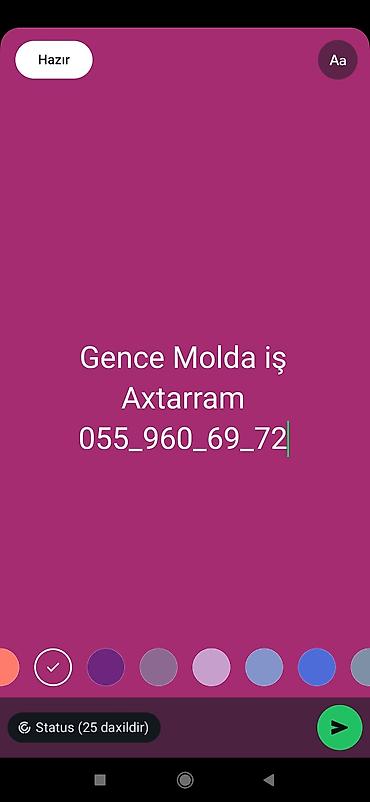Köməkçilər, assistentlər: Xidmət: İşə düzəltmə dəstəyi axtaran xanımın müraciəti Təsvir: - — 5