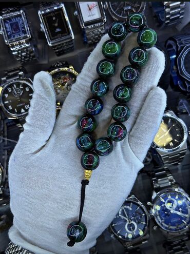 Təsbehlər: Şüşə bəzəkli təsbeh – bir neçə rəng variantı - Material: cilalanmış — 4