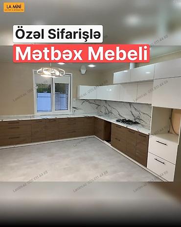 Özəl sifarişlə Mətbəx Mebeli – müasir minimal dizayn - Üst modullar