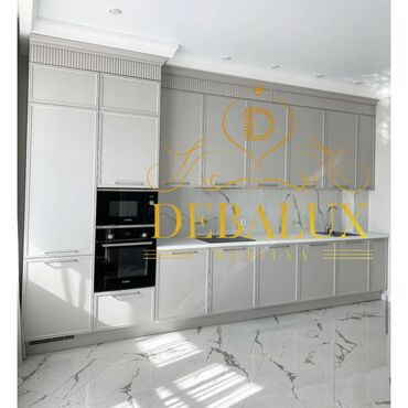 Sifarişlə mətbəx mebeli: Sifarişlə mətbəx dəsti, Özü çəkən petlələr, Sadə laminat, Kredit yoxdur, Rayonlara çatdırılma, Pulsuz çatdırılma — 3