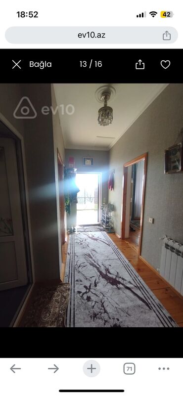 Bağ evlərinin satışı: Digah, 100 kv. m, 3 otaqlı, Hovuzsuz, Kanalizasiya, Kombi, Qaz — 5