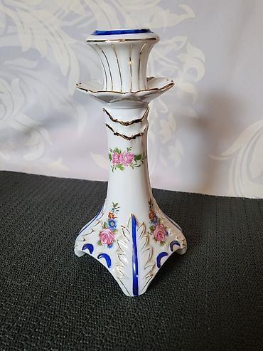 Ostali antikviteti: Vintaz svecnjak porcelanski. Porcelanaki nov svecnjak,perfektan — 8