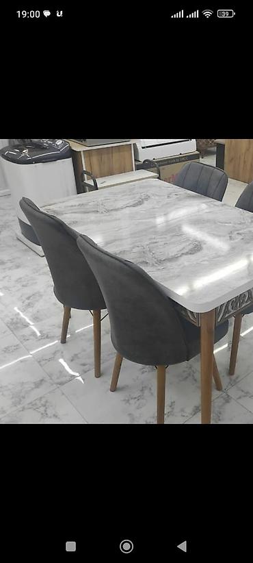 Masa və oturacaq dəstləri: Mətbəx üçün, Yeni, Açılan, Dördbucaq masa, 4 stul — 3