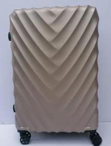Putni koferi i torbe: Tvrdi kofer na točkićima – zlatno/bež - Materijal: čvrsta — 11
