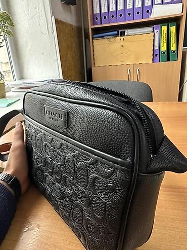 Сумкалар: Сумка, барсетка через плечо COACH New York, черная носил неделю, можем — 4