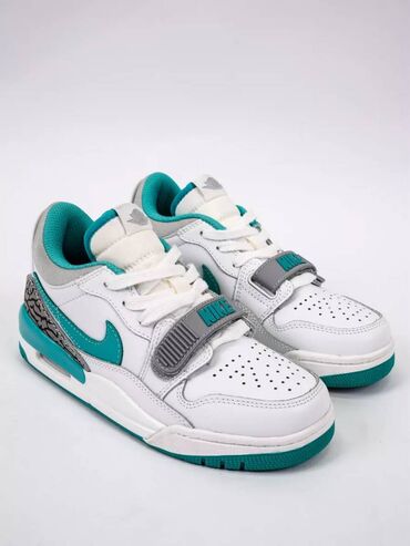 nike кросовки: JORDAN BRAND AIR JORDAN LEGACY 312 LOW WHITE/WASHED TEAL-WOLF GREY