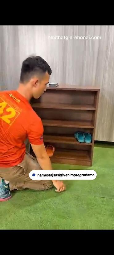stvari od drveta: -Cipelarnik sa skrivenim pregradama se se moze izraditi od materijala — 1