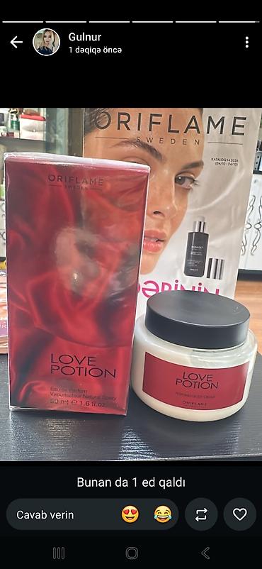 savaş parfum: Oriflame Love Potion dəsti - Eau de Parfum – 50 ml (Vaporsateur — 1