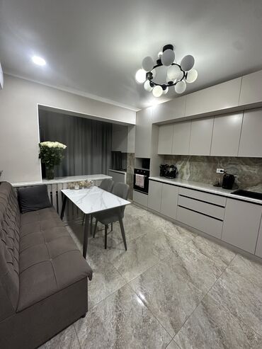 иссык куль комната: 2 бөлмө, 74 кв. м, 108-серия, 5 кабат, Евроремонт