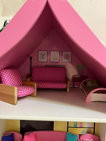 barbie: Кукольный дом в стиле Barbie – большой многоуровневый дом с мебелью и — 4