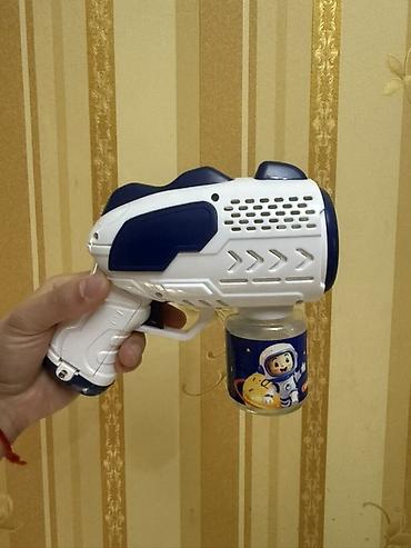 uşaqlar ucun oyuncaqlar: Uşaq üçün köpük tapançası – avtomatik - Rəng: ağ-göy - Ergonomik — 3